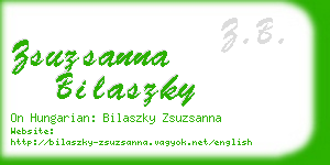 zsuzsanna bilaszky business card